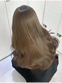 オリーブベージュブリーチなし髪質改善