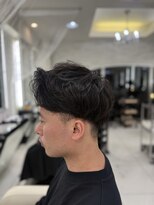 クオリス 赤塚店(QUALIS)&nbsp;◎メンズ短髪パーマなし束感アップバング簡単スタイリング