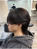 MEN’S HAIR/センターパート/ニュアンスパーマパーマ/伊勢崎