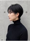 ショートカット×白髪ぼかし、ハイライト×縮毛矯正×髪質改善