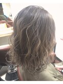 バレイヤージュ/シルキーベージュ/ハイトーンカラー