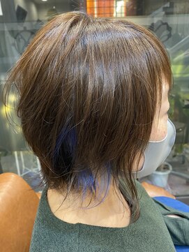 ヘアーサロン キー(Key) ウルフレイヤー/インナーカラー/イルミナカラー/耳掛けショート/
