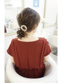 ミディアムルーズアップ　ヘアセット