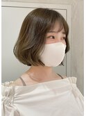 【 YOKE 】大人かわいい韓国ボブぱっつん顔まわりレイヤー