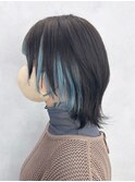 インナーブルー_斜めバンググレージュカラー_ba461281