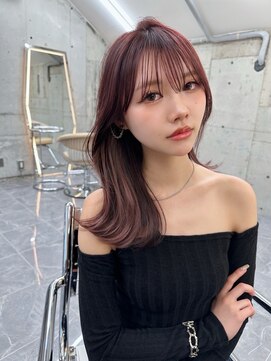 サイン 渋谷(SIGN) 韓国ヘアーハッシュカットレイヤーカットグレージュブリーチ無し