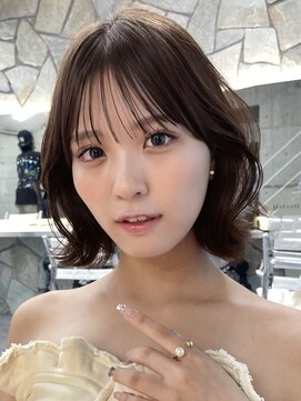 サイン 表参道(SIGN) 韓国ヘアーハッシュカットレイヤーカットグレージュブリーチ無し