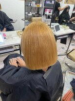 アジールヘア 所沢プロペ通り店(agir hair)&nbsp;ブロンドベージュボブ小顔ワンレンケアブリーチ所沢練馬韓国