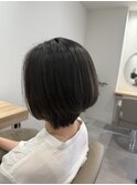 ショートボブ/ボブスタイル/前下がり/ダークトーン
