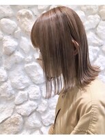 ヘアサロン エフ 渋谷(F)&nbsp;#外ハネボブ#ハイライト#ベージュ#白髪ぼかし