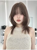 ボブ／レイヤーカット／グレージュカラー／表参道