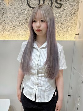オプス 大名店(Ops) ☆透明感ホワイトシルバー×ラベンダー×ルーツカラー
