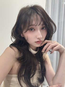 ハピネス 梅田茶屋町店(HAPPINESS) ミディアムレイヤー/ハッシュカット/顔周り/ブリーチなし