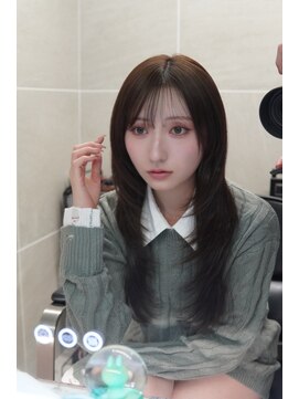 アンジェリカラボ 梅田店(ANGELICA LABO) ハッシュカット×韓国レイヤー×ヘーゼルブラウン×似合わせ川又