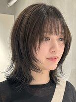 テクネ 天神大名(techne)&nbsp;天神大名今泉ミディアムレイヤー韓国風くびれ巻き小顔透明感ヘア