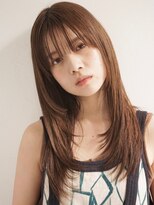 トリッカ 銀座(tricca)&nbsp;ロングレイヤー/ナチュラルバング/ベージュブラウン