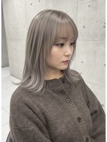 アジールヘア 東上野店(agir hair) 上野グレージュ/ミディアムレイヤー/ブリーチ/ダブルカラー/上野
