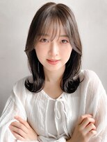 リヤン 表参道(lyann)&nbsp;イメチェンこなれヘアナチュラルカール前髪うるツヤセミディ