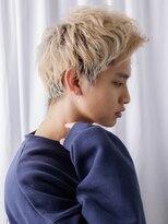 モッズヘア メン 仙台愛子駅前店(mod's hair men)&nbsp;学生ブリーチデザイン無造作ダウンパーマクロップマッシュb仙台