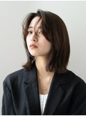 周りと差のつく顔周りレイヤーロブレイヤー*ミディアムレイヤー