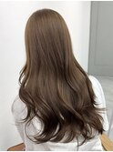 ★顔周りカットココアブラウン小顔ミルクティーブラウン韓国ヘア