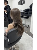 ACTION 心斎橋 second /髪質改善/縮毛矯正/【10月上旬 NEW OPEN（予定）】&nbsp;ブリーチなしダブルカラー/くすみベージュ/レイヤーカット