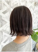 - 切りっぱなしボブ×ラベンダーアッシュ -