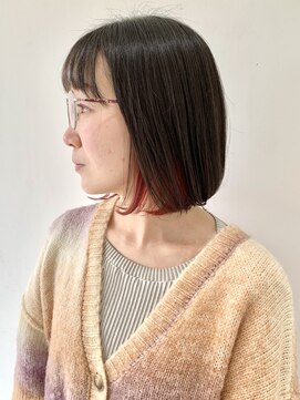 フォーク FOLK 【FOLK】インナーピンク☆似合わせ内巻きミディアムボブ♪