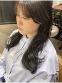 レイヤーカット×ブルーブラック