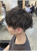  メンズマッシュパーマツイストスパイラルパーマ