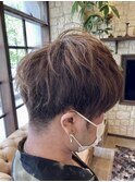 メンズショートマッシュ＊シークレットハイライト