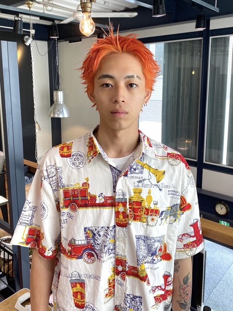 【MORAGN】メンズオレンジヘア
