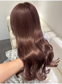 4185髪質改善グレージュカラーレイヤーロング韓国ワンホンヘア