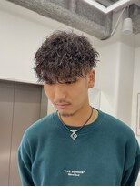 ムード 立川(MHOOD)&nbsp;ツイストスパイラルパーマツーブロックメンズマッシュ