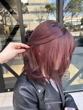 ハルキミナト ジャパン ヨコハマ(HARUKI MINATO japan YOKOHAMA) ブリーチなしWカラー　ピンクレッド