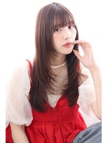 マルシェ(marche)&nbsp;20代30代40代 うるつやロングレイヤーぱっつん前髪