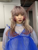 レコ 渋谷(LECO) ピンクのコントラスト2トーンヘア