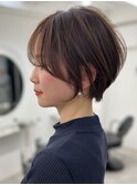 ショートカットxひし形ショートボブ×前髪あり20代30代40代