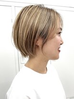 エルヘアメゾン(el. hair maison) ショートボブハイライト白髪ぼかしハイライト髪質改善