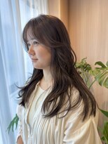 オン キャナルシティ博多前店(on)&nbsp;【哉汰】ミディアムレイヤー/シアーグレージュ/透明感30代