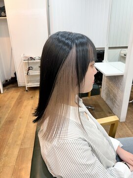 ハビット (habitt) インナーカラー/ミルクティー/ベージュ/難波ブリーチ