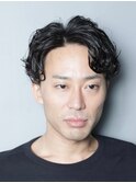 ビジネスセンターパート韓国パーマショート黒髪20代30代