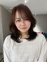 エトワ 中央店(etoi)&nbsp;大分ハッシュカット胸上鎖骨下ミディアムレイヤースタイルかるめ
