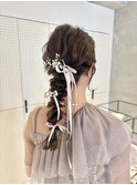 ヘアセット/ヘアアレンジ/ゆるふわヘアセット/シニヨンヘア/横浜
