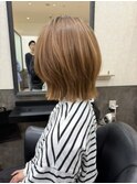 暖色オレンジレイヤーボブ