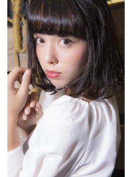 ミエルヘアーエスト 新宿店(mielhair est) 切りっぱなし×グレージュ　【新宿】