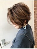 【イチオシ】ふんわり前下がりショート!!小顔を叶える♪