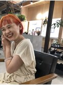ゲストスナップ◇ミニボブオレンジ ショートスタイル◇Qilm 山崎