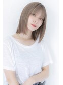 ミルクティーベージュボブカラー10代20代30代