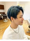 ショート×ネイビーカラー